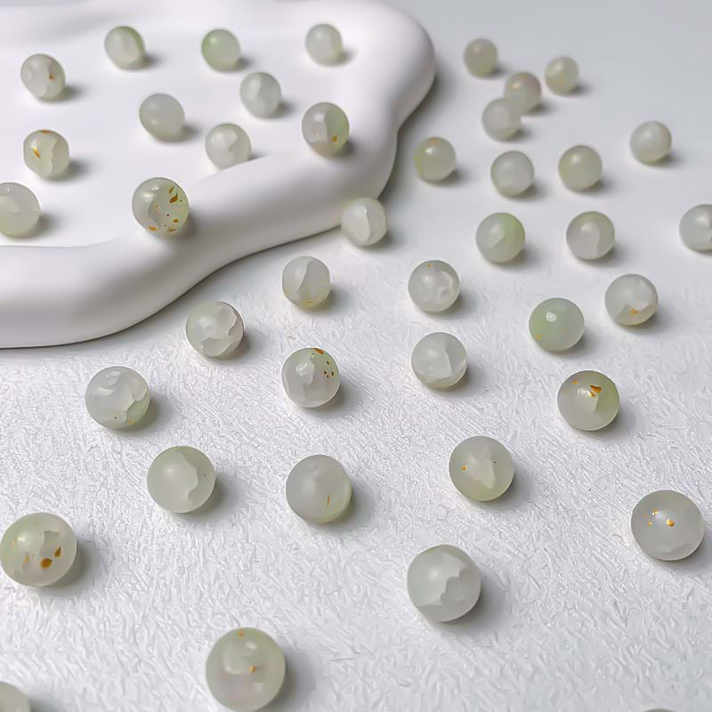 【A698】Frosted Glass Beads - High quality glass beads (pack on live)