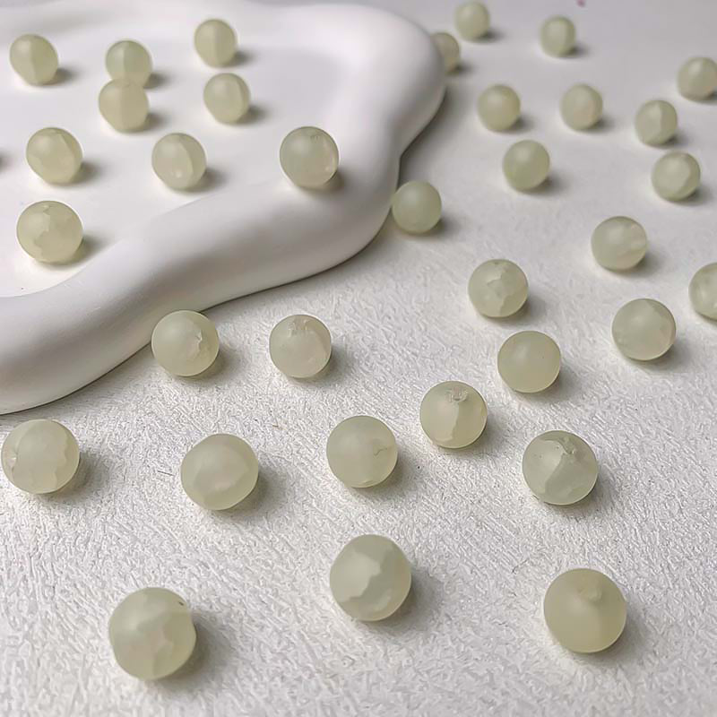 【A698】Frosted Glass Beads - High quality glass beads (pack on live)