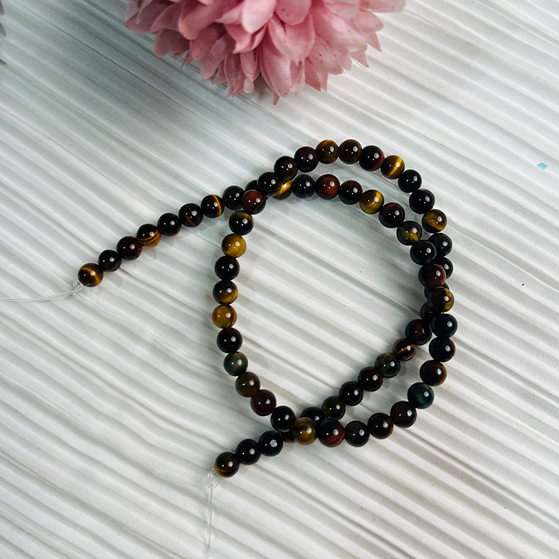 【C039】Colorful Tiger Eye(6-7mm)-High Quality Natural Crystal Beads