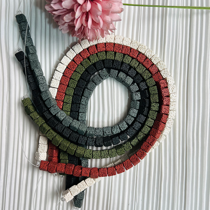 【C105】Lavastone(different color 8MM)High Quality Natural Crystal Beads