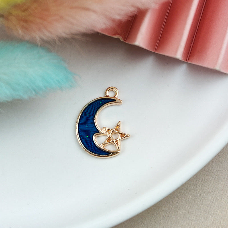 【P094】Moon and Stars charms -High quality charms