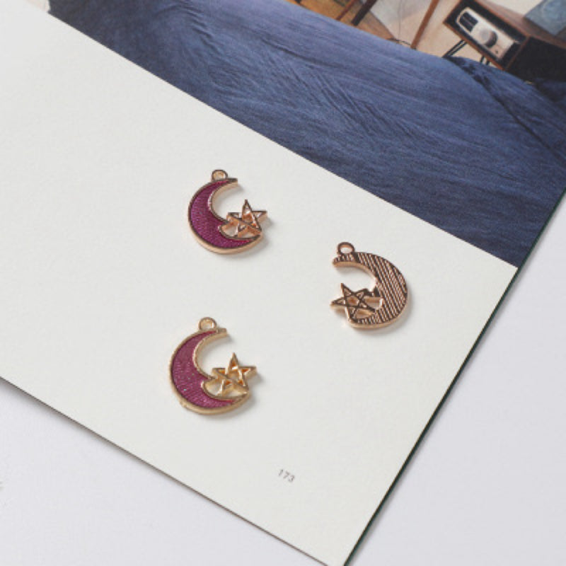 【P094】Moon and Stars charms -High quality charms