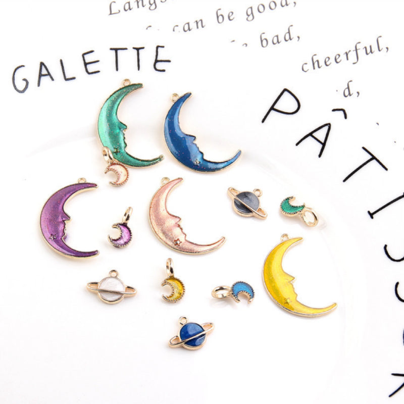 【P094】Moon and Stars charms -High quality charms