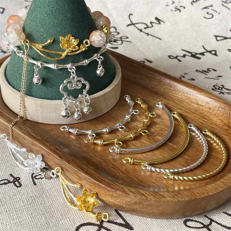 【P061】Half Bangle-High quality charms