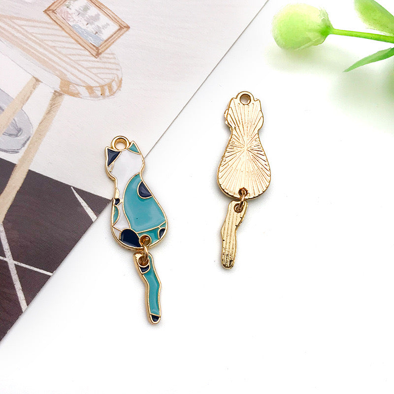 【P084】Blue charms (2pcs)-High quality charms