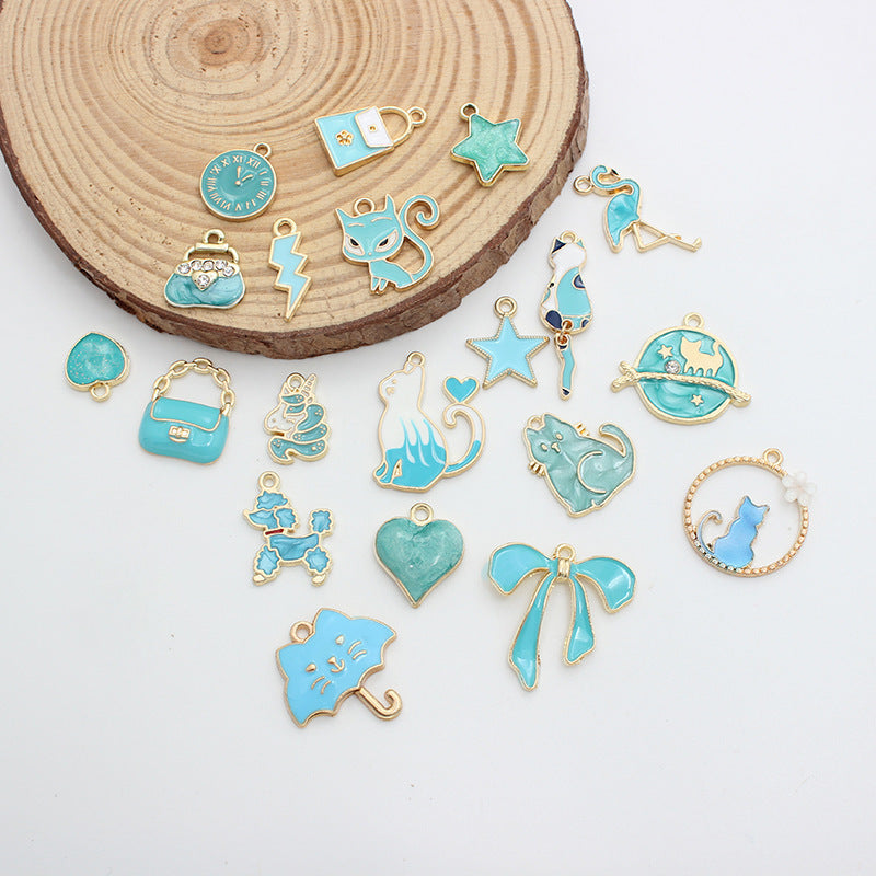 【P084】Blue charms (2pcs)-High quality charms