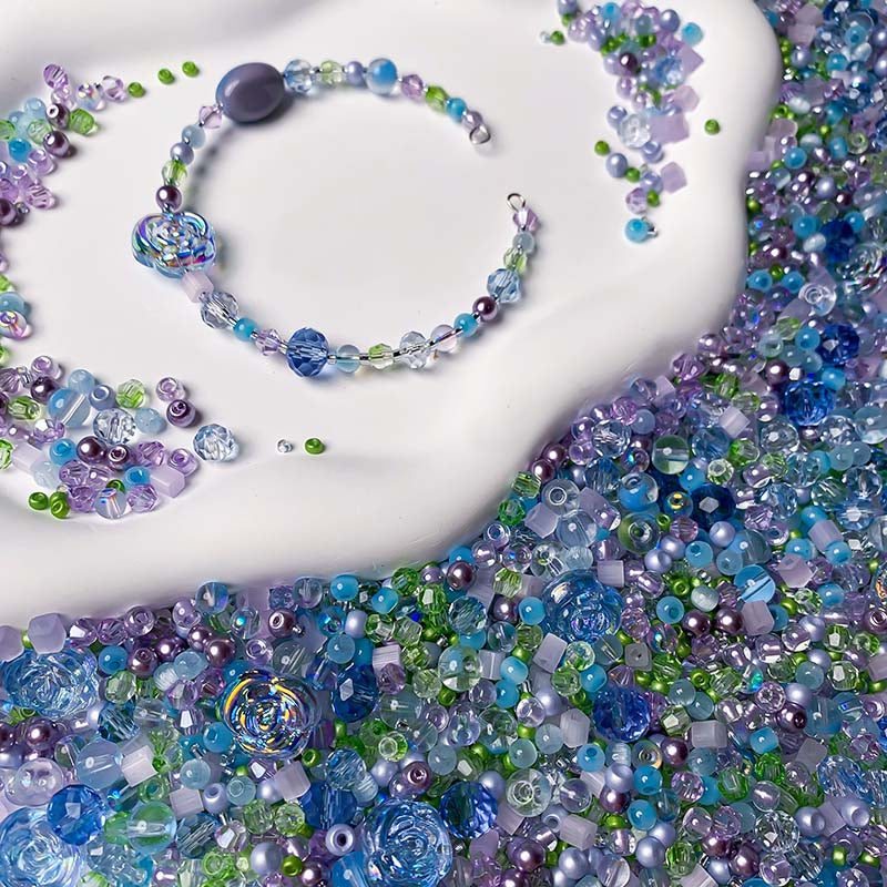 【S251】Violets&Bluebells - High Quality Seed Beads