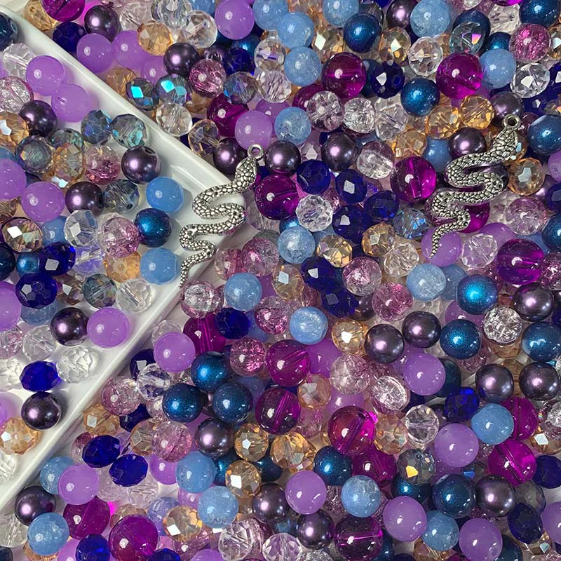 【A697】Moody Blues - High quality glass beads (pack on live)