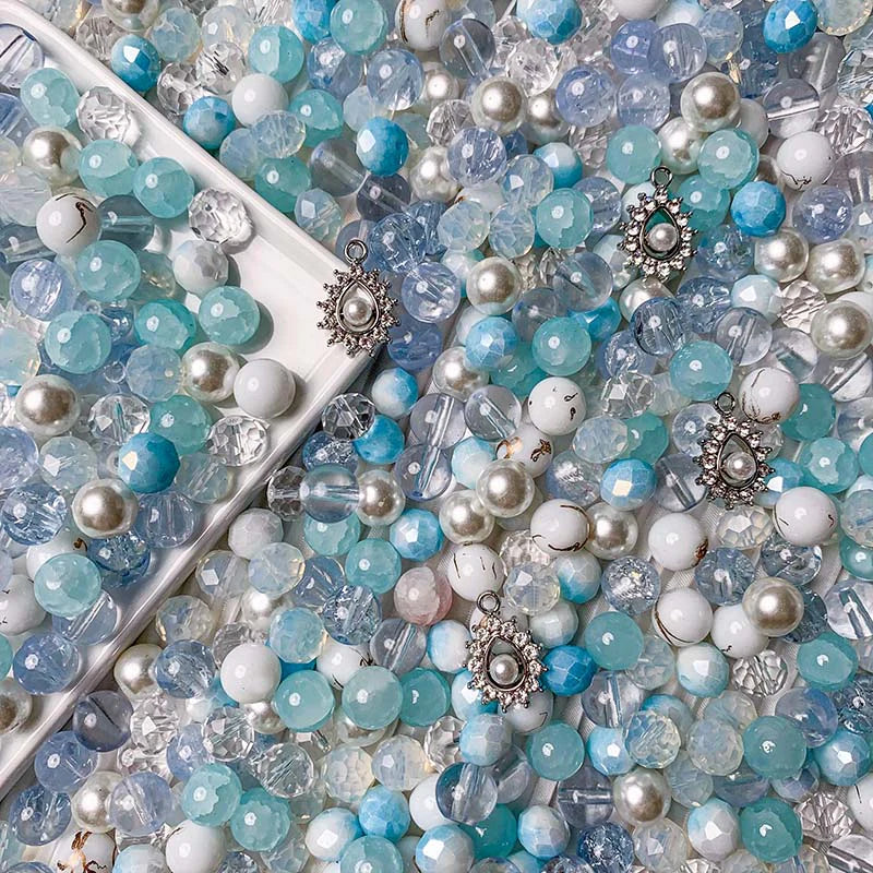 【A696】Snow Scene - High quality glass beads (pack on live)