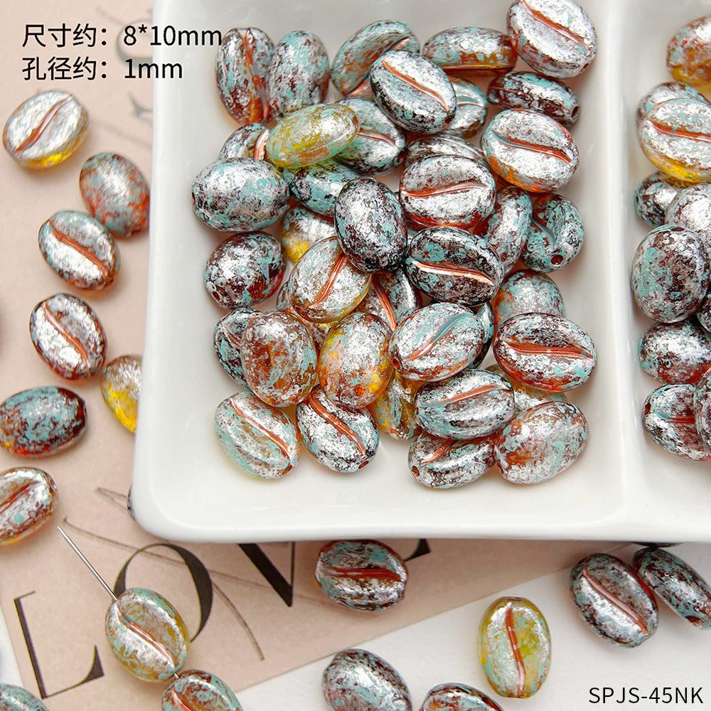 【R028】Picasso Coffee Bean- High quality acrylic beads