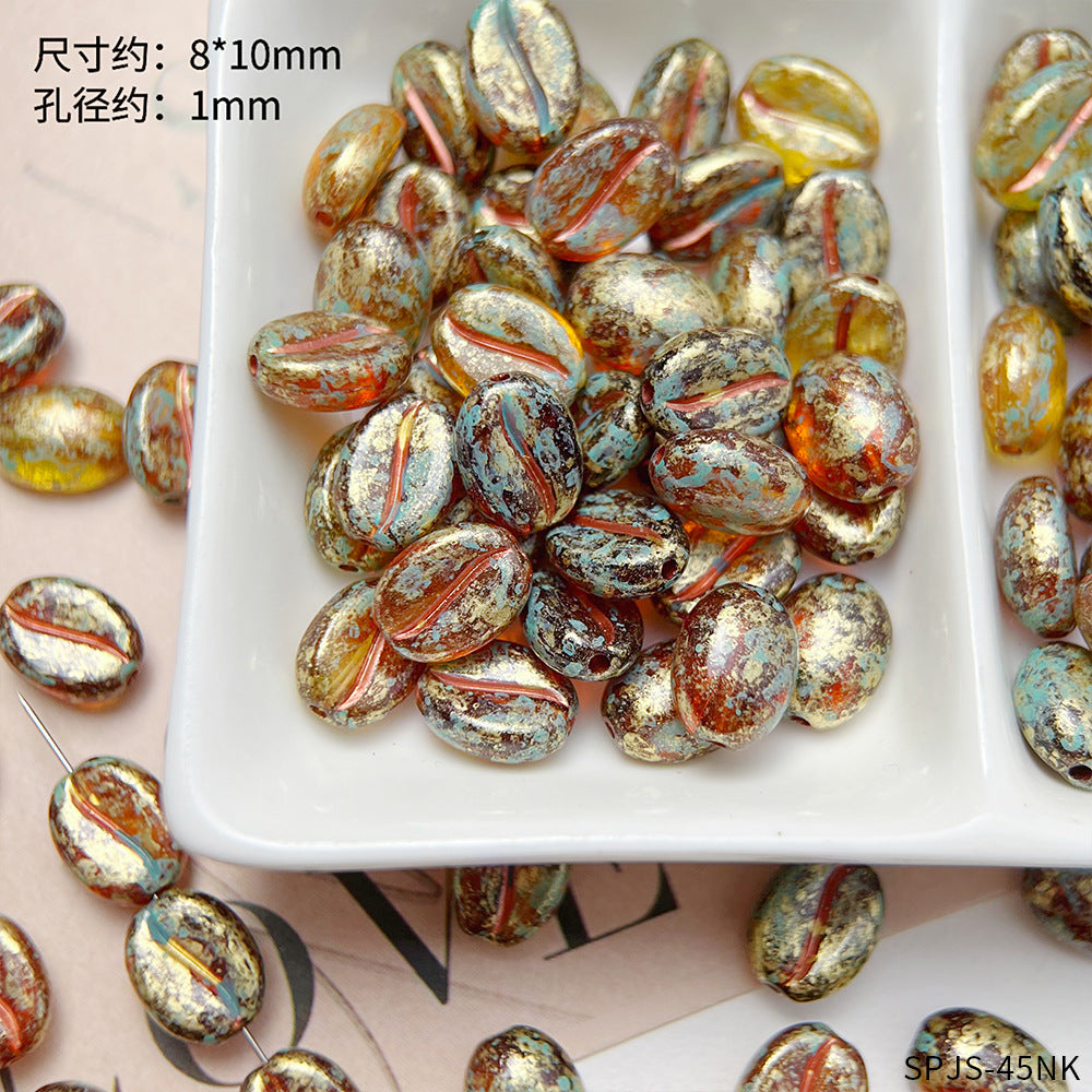 【R028】Picasso Coffee Bean- High quality acrylic beads