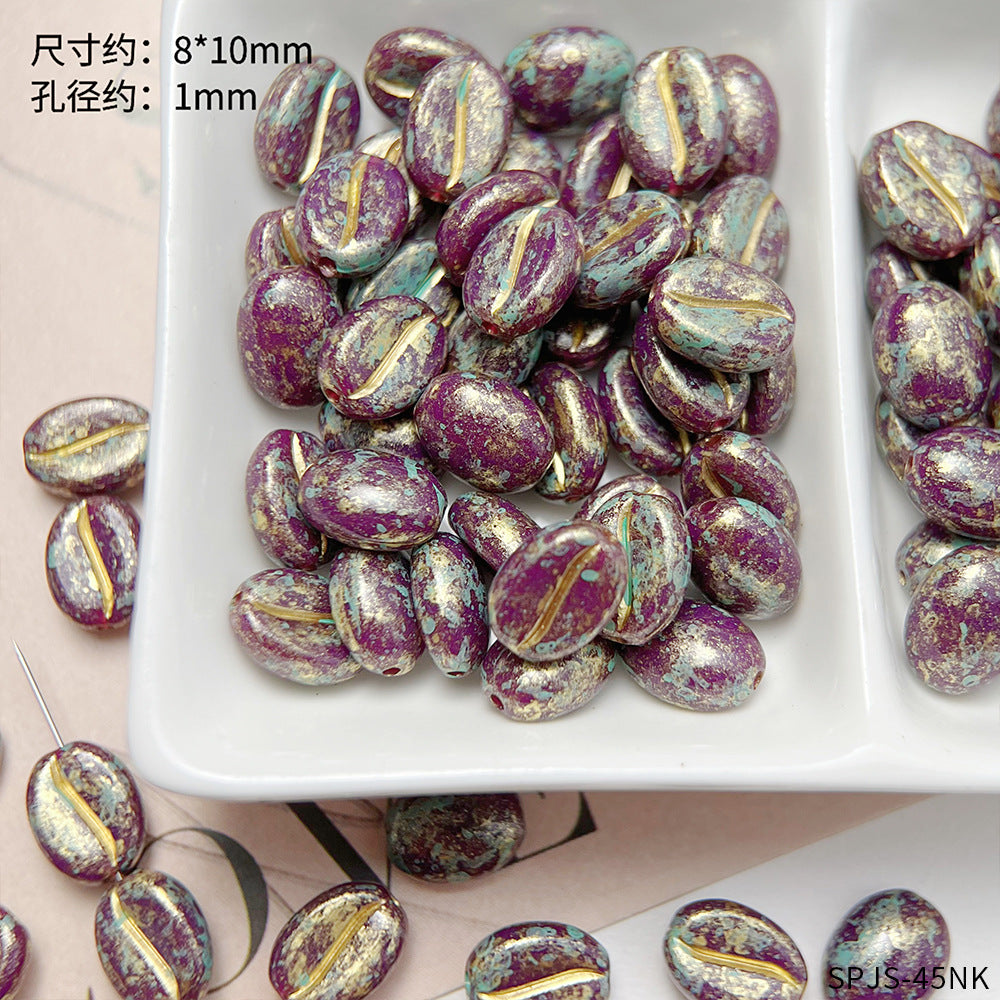 【R028】Picasso Coffee Bean- High quality acrylic beads