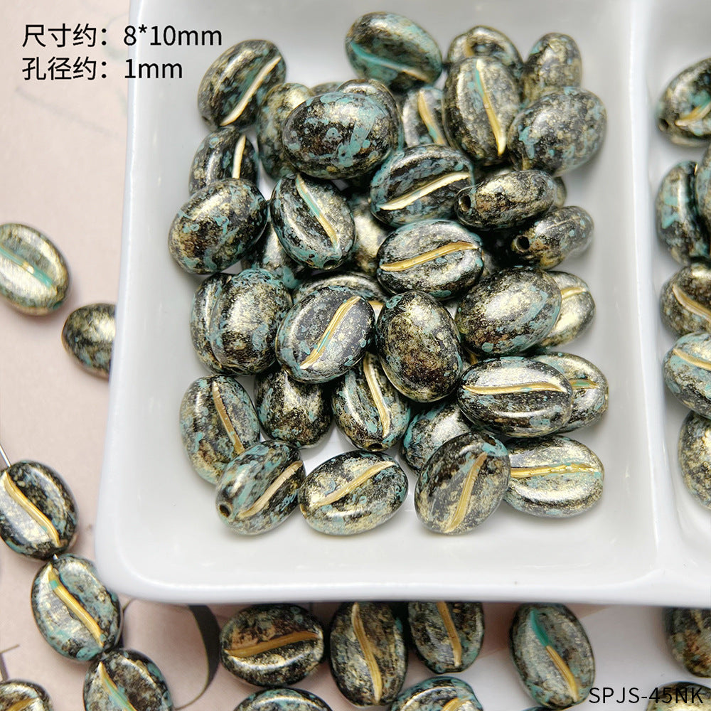 【R028】Picasso Coffee Bean- High quality acrylic beads