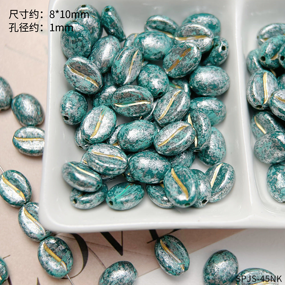 【R028】Picasso Coffee Bean- High quality acrylic beads