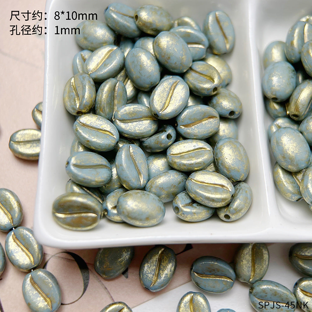 【R028】Picasso Coffee Bean- High quality acrylic beads