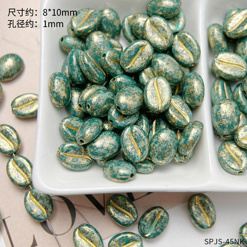 【R028】Picasso Coffee Bean- High quality acrylic beads