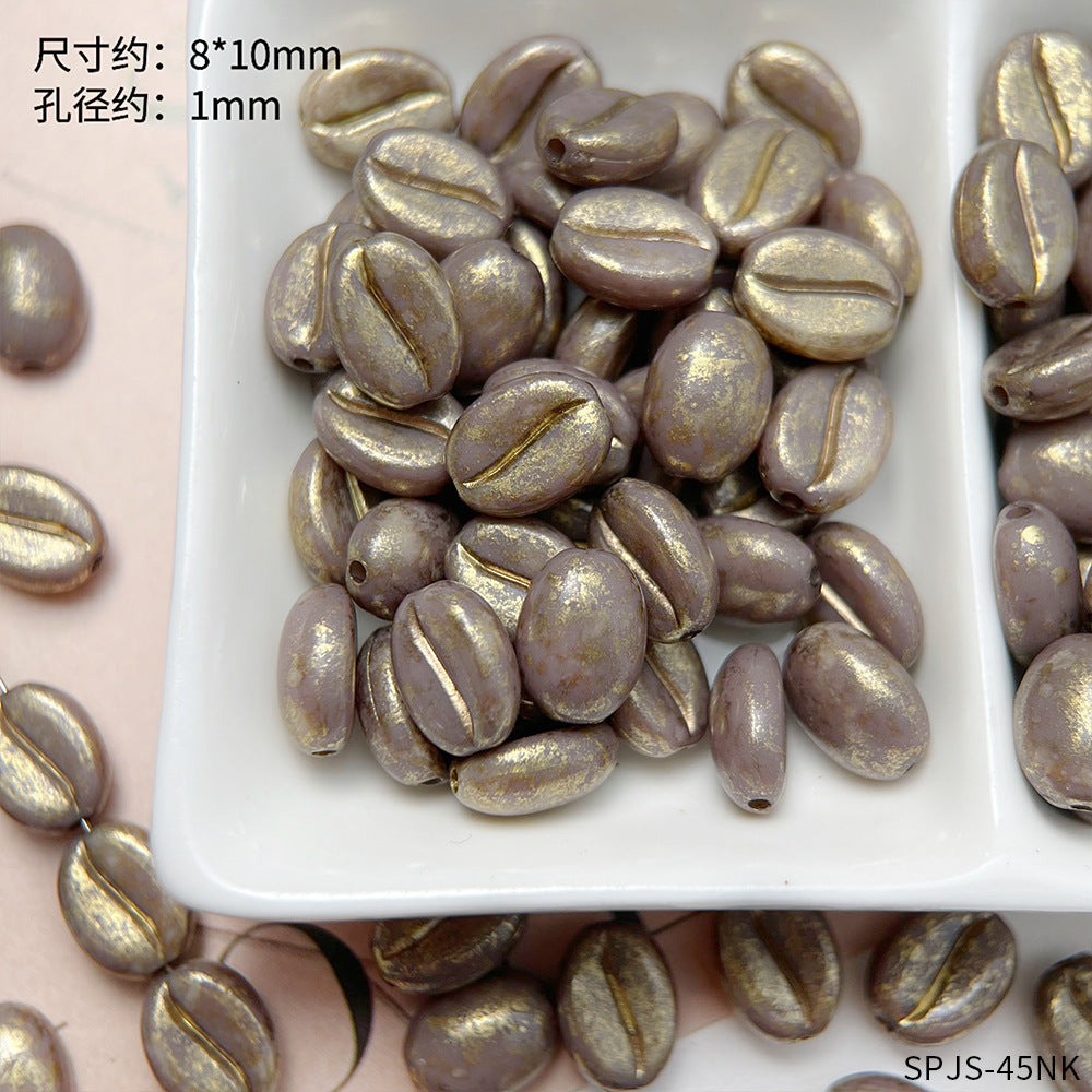 【R028】Picasso Coffee Bean- High quality acrylic beads