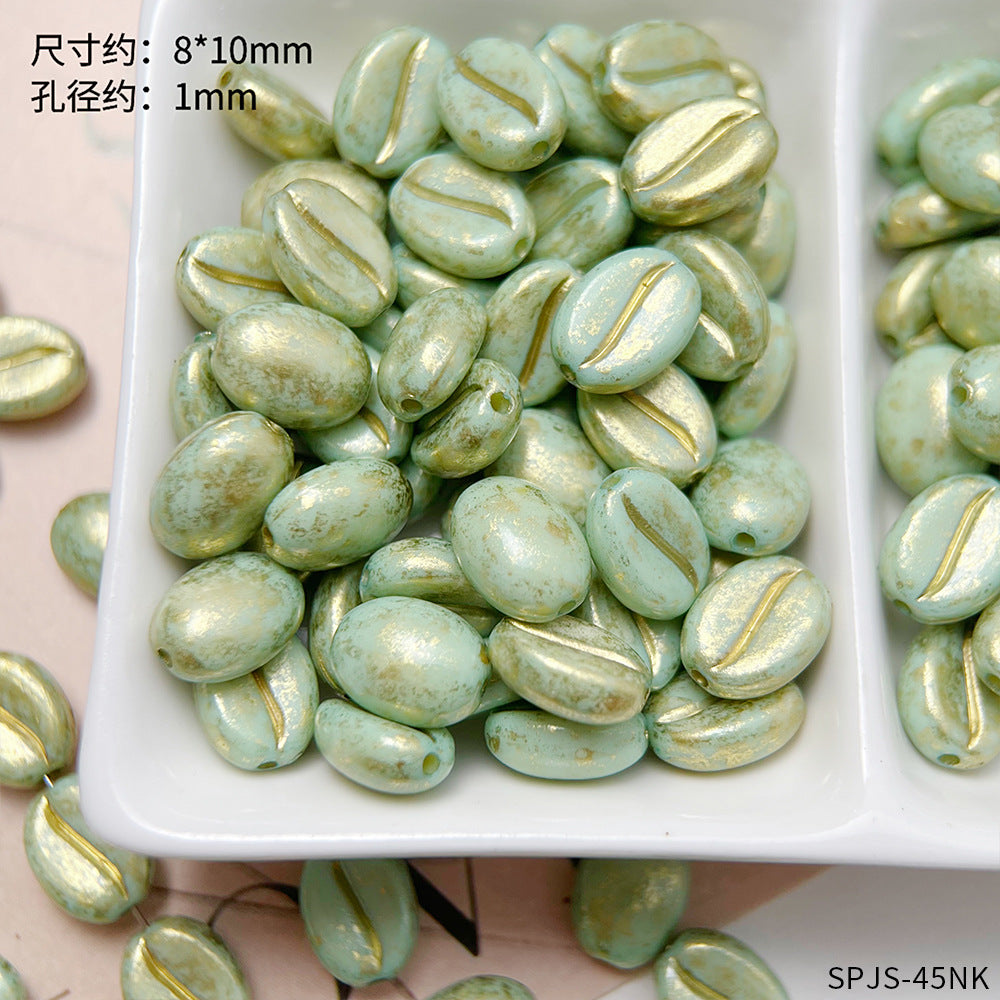 【R028】Picasso Coffee Bean- High quality acrylic beads