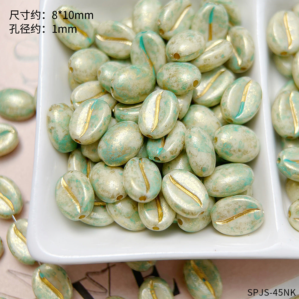 【R028】Picasso Coffee Bean- High quality acrylic beads