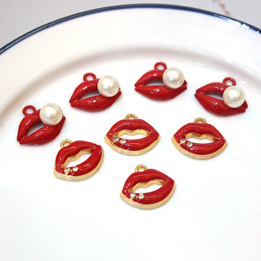 【P080】Lip(2 pcs)-High quality charms