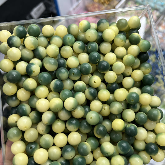 【B005】12mm Lime-Natural Bodhi Beads