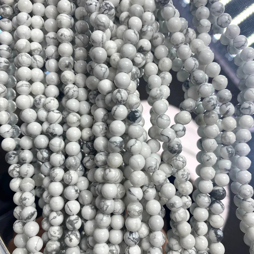 【C037】Howlite（6-7mm）-High Quality Natural Crystal Beads