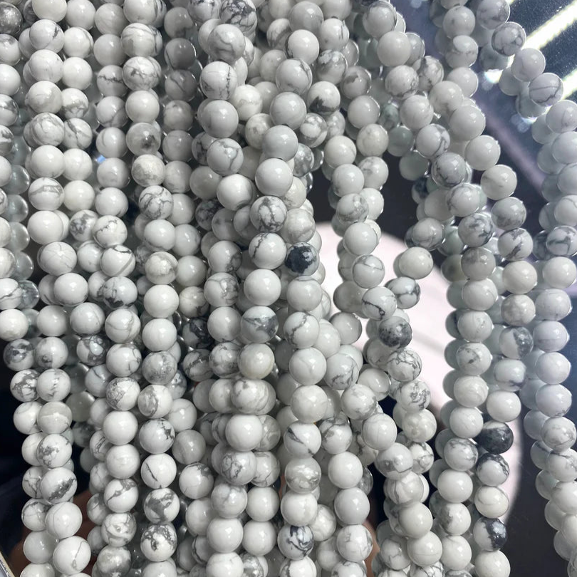 【C037】Howlite（6-7mm）-High Quality Natural Crystal Beads