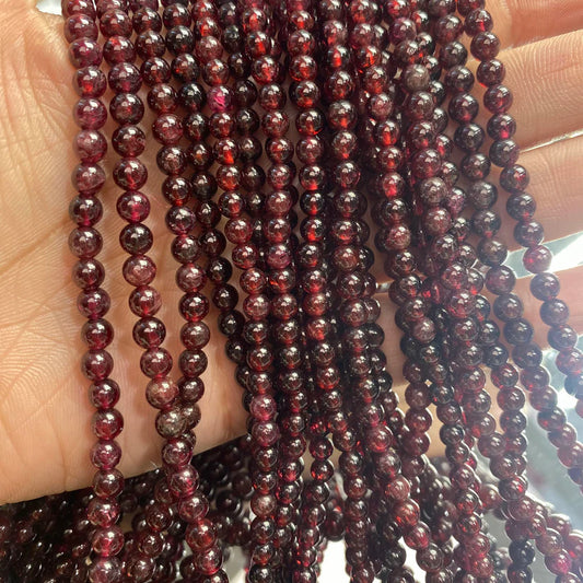 【C049】Garnet 3 Laps -High Quality Natural Crystal Beads