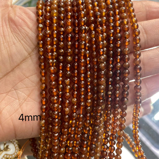 【C048】Fanta Garnet（4mm/5mm）-High Quality Natural Crystal Beads