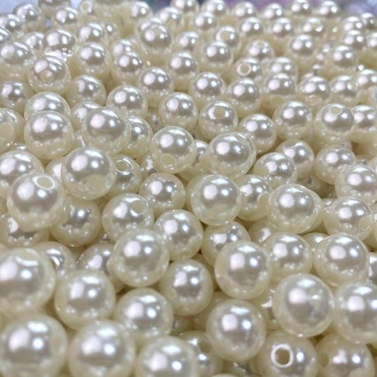 【R001】 pearl beads  - white resin pearl beads