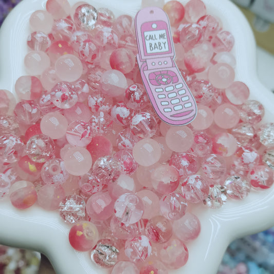 【A078】Pink Promise  -High quality glass beads