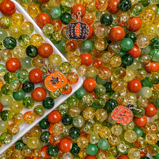 【A267】Falling for Pumpkin - High quality  glass beads