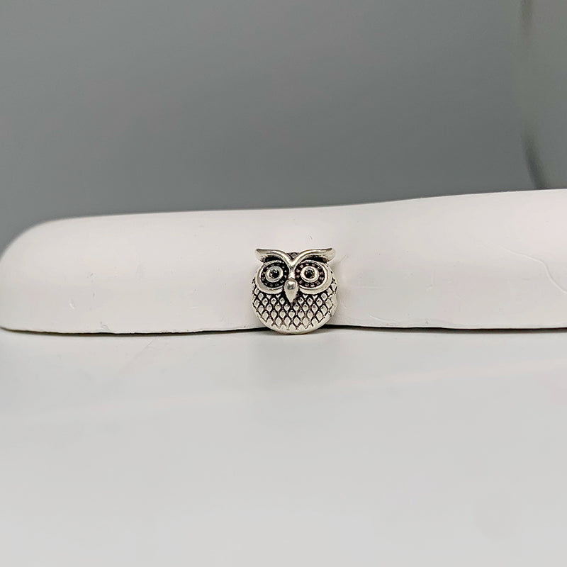 【P257】Silver owl(1 piece)- High quality charms