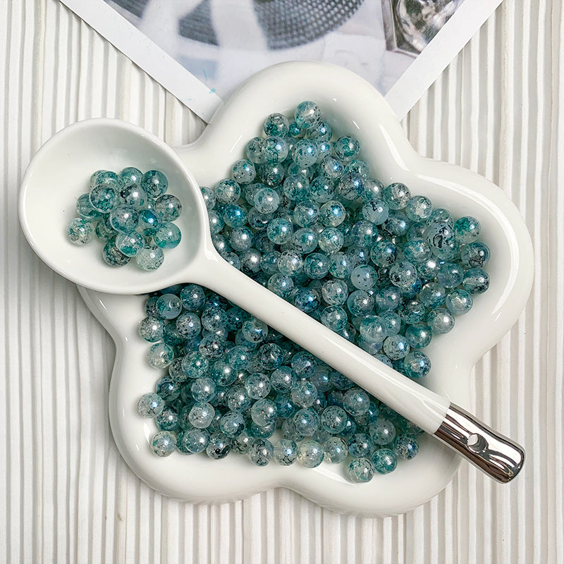 【H072】8mm  Moss  Beads  - High quality glass  beads