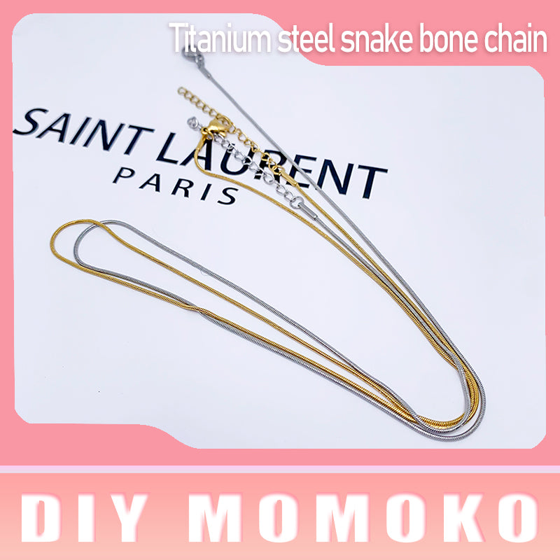 【D026】Titanium steel snake bone chain(0.8MM*500MM)- DIY tools