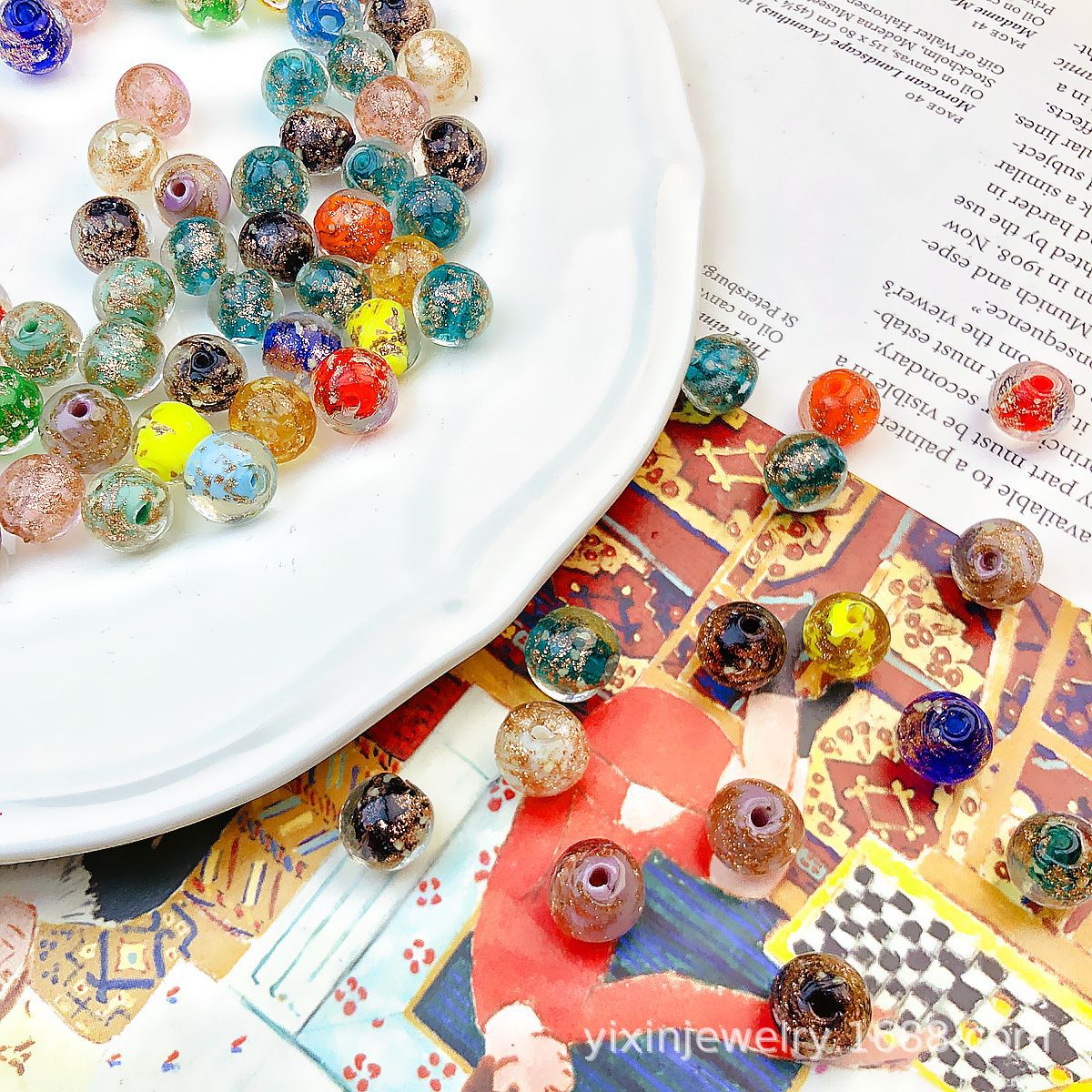 【A491】Luminous Beads - High quality  glass beads(pack on live)