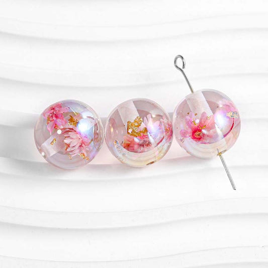 【R018】Luxury Dry Flower Resin beads - High quality acrylic beads（pack on live）