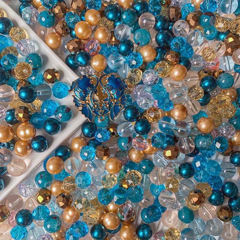 【A514】Sapphire Luck - High quality  glass beads(pack on live)