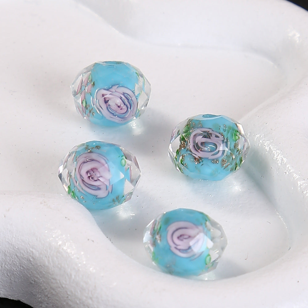 【A518】A Thousand of Flowers  - High quality  glass beads(pack on live)