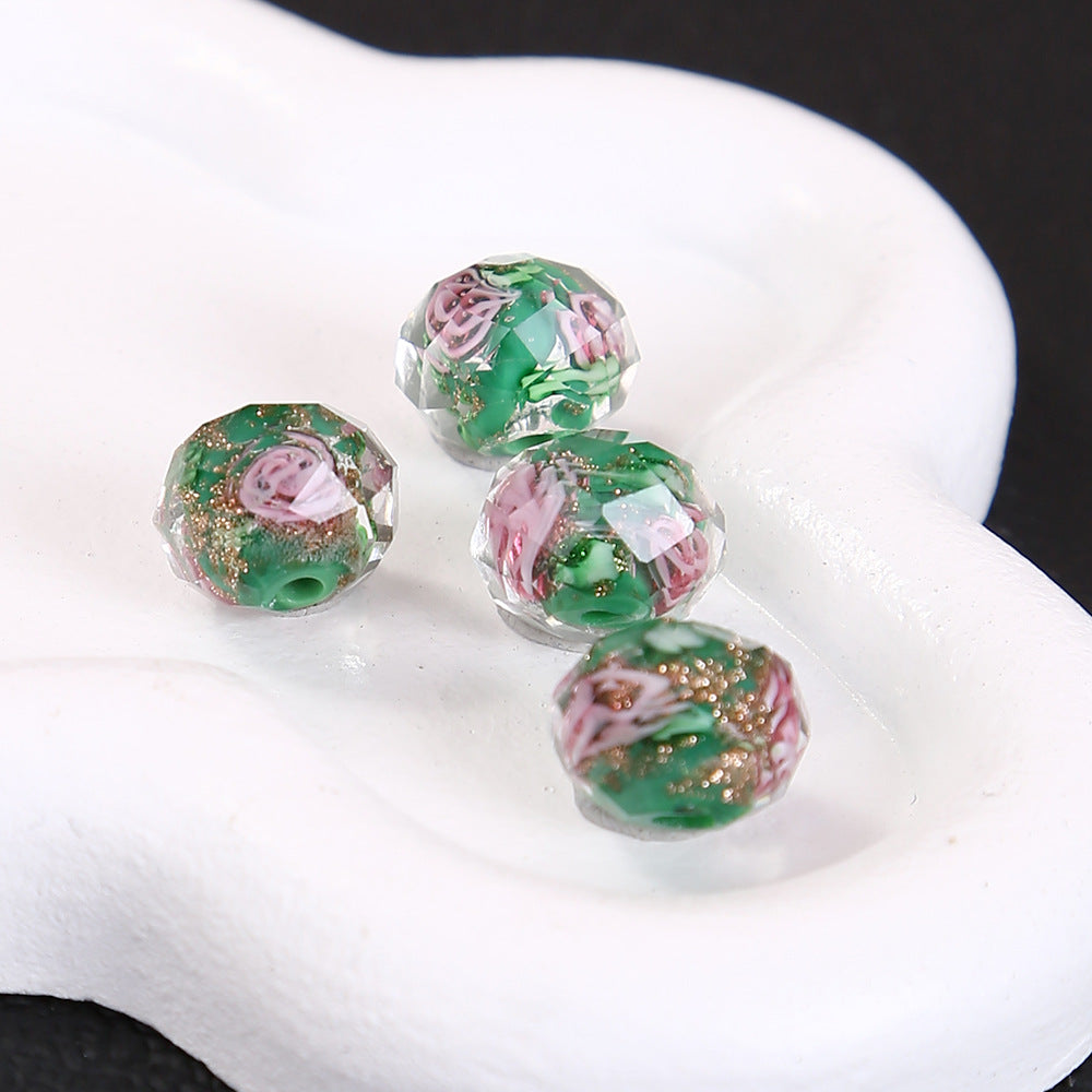 【A518】A Thousand of Flowers  - High quality  glass beads(pack on live)