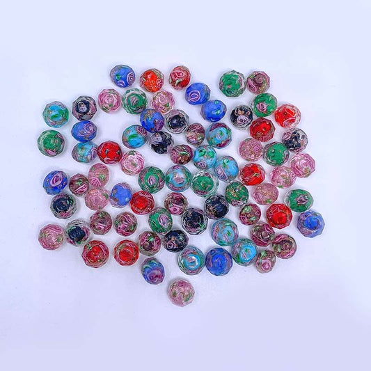 【A518】A Thousand of Flowers  - High quality  glass beads(pack on live)