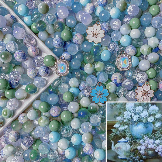 【A526】First Frost - High quality  glass beads(pack on live)