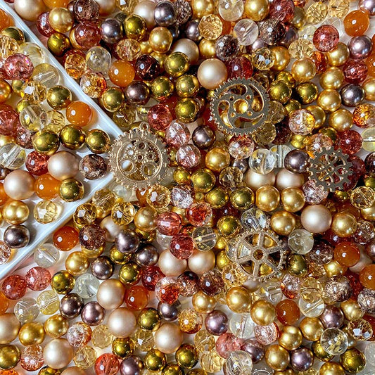 【A529】Fool's Gold - High quality  glass beads(pack on live)