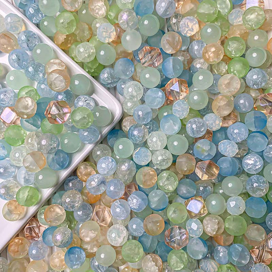 【A545】Peach Orchard - High quality  glass beads(pack on live)