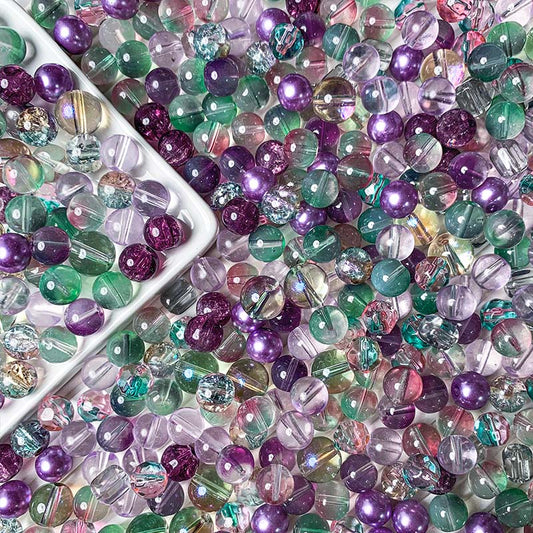 【A551】 Grape Bubbles - High quality  glass beads(pack on live)