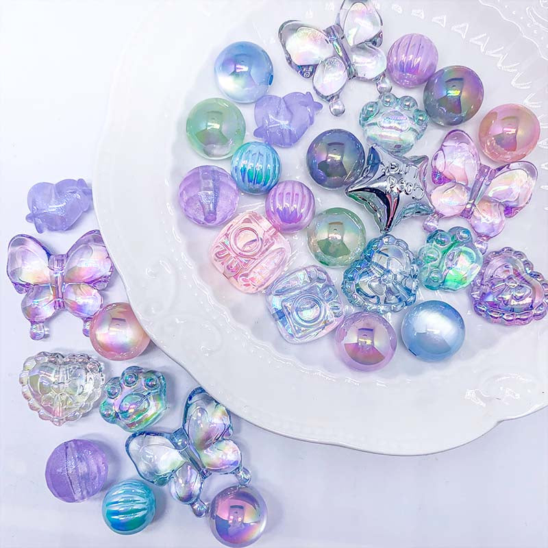 【R029】Pastel Galaxy - High quality acrylic beads（pack on live）