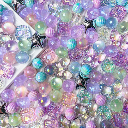 【R029】Pastel Galaxy - High quality acrylic beads（pack on live）