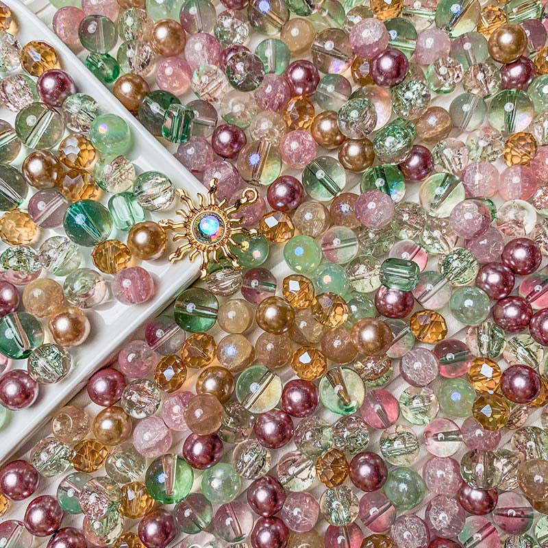 【A565】Garden Date - High quality  glass beads(pack on live)