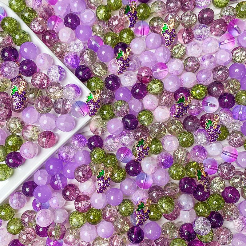 【A569】Grape Vineyard - High quality  glass beads(pack on live)