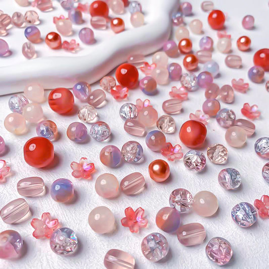 【A739】Peach Love - High quality  glass beads (pack on live)